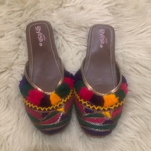 Asian Bohemian Colorful Flat Slide